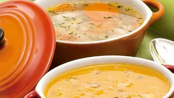 Receita de sopa de legumes com inhame e ervilha